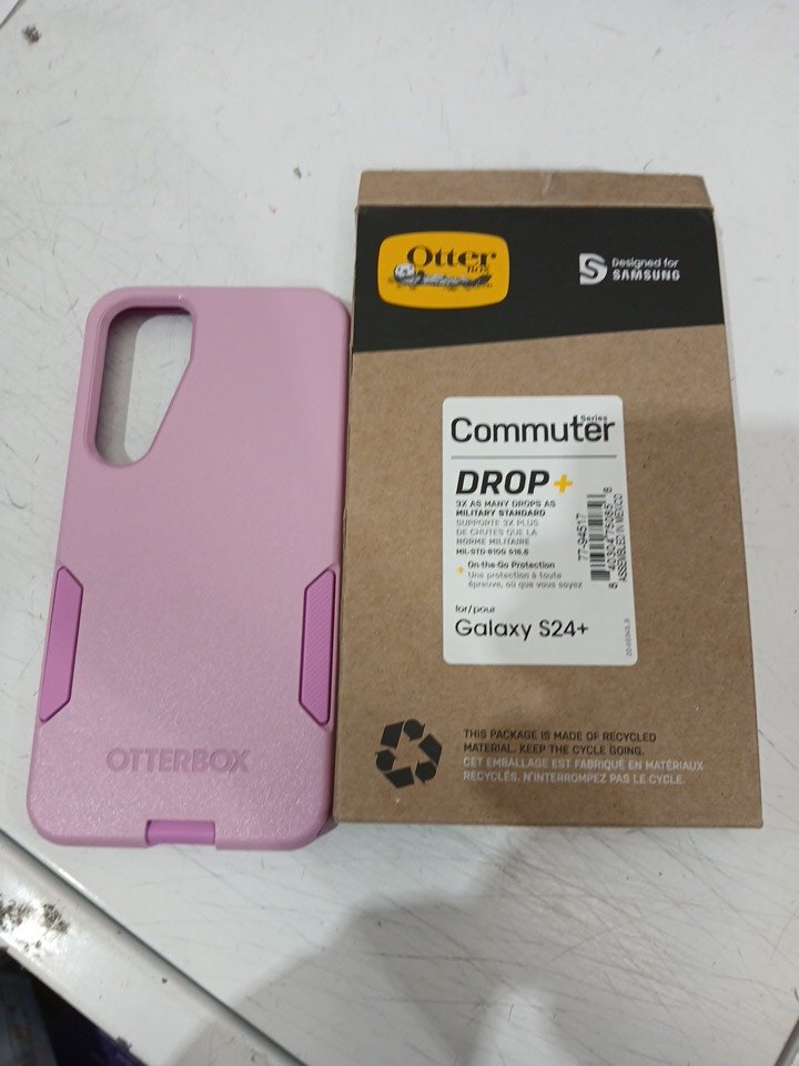 OtterBox Commuter Case – Galaxy S24+ – Run Wildflower Pink | Slim Dual-Layer Drop+