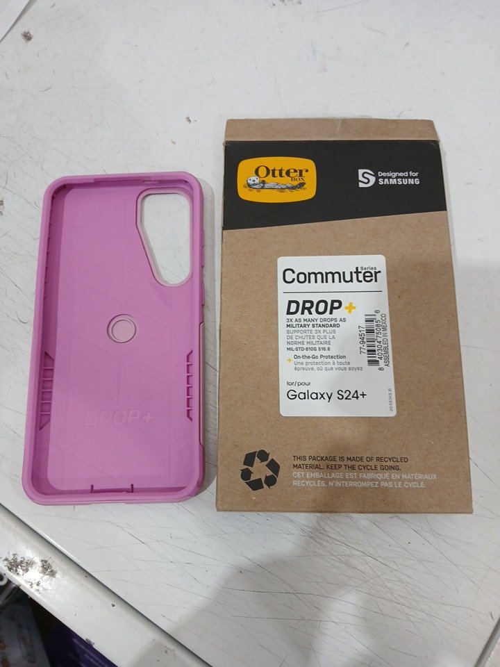 OtterBox Commuter Case – Galaxy S24+ – Run Wildflower Pink | Slim Dual-Layer Drop+
