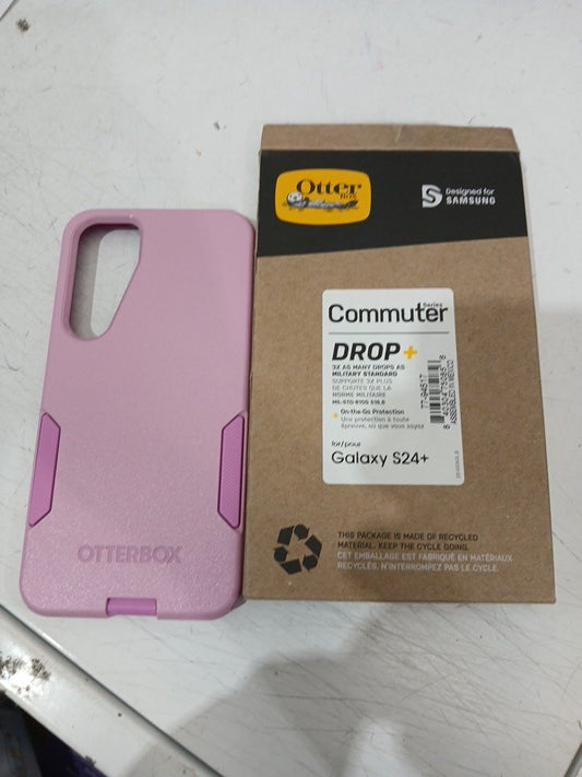 OtterBox Commuter Case – Galaxy S24+ – Run Wildflower Pink | Slim Dual-Layer Drop+